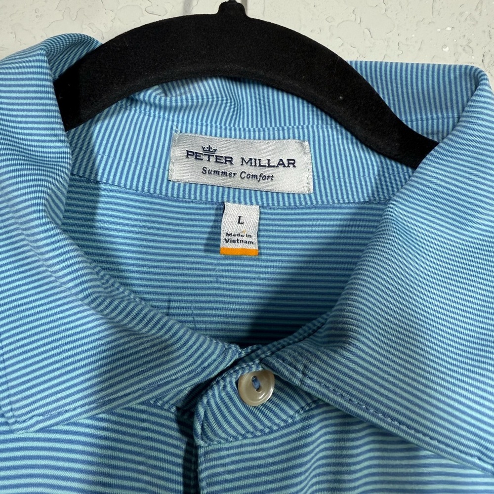 Peter Millar Summer Comfort Performance Polo Shirt Size Large - Picture 4 of 6